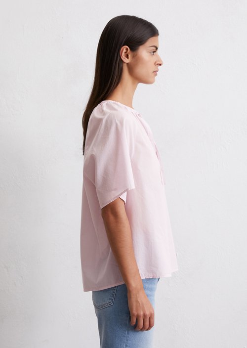 Relaxed short-sleeved blouse — Pale Lilac