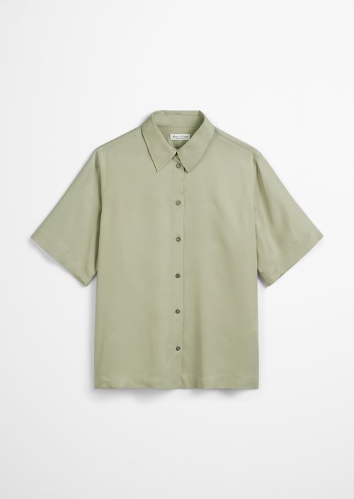 Flowing short-sleeved blouse — Smooth Sage