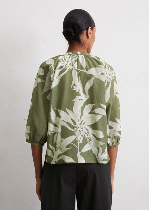 Print blouse regular — Medium Green