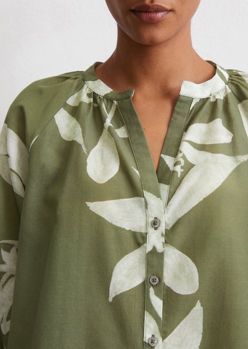Print blouse regular — Medium Green