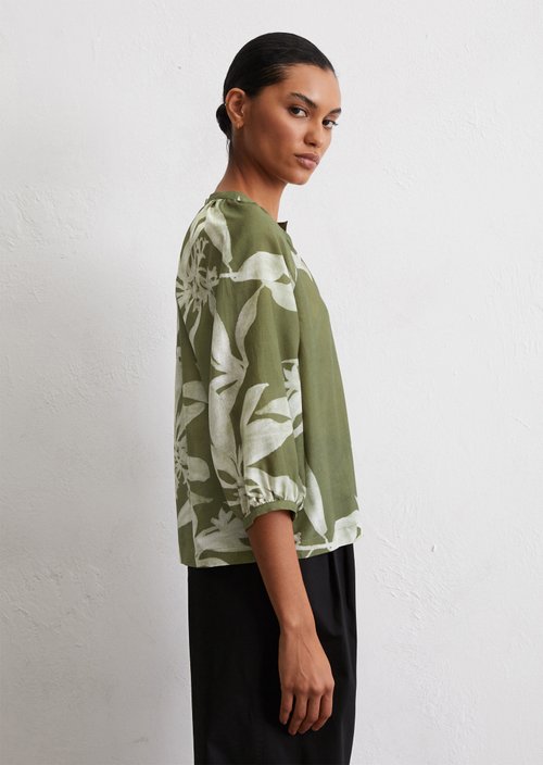 Print blouse regular — Medium Green