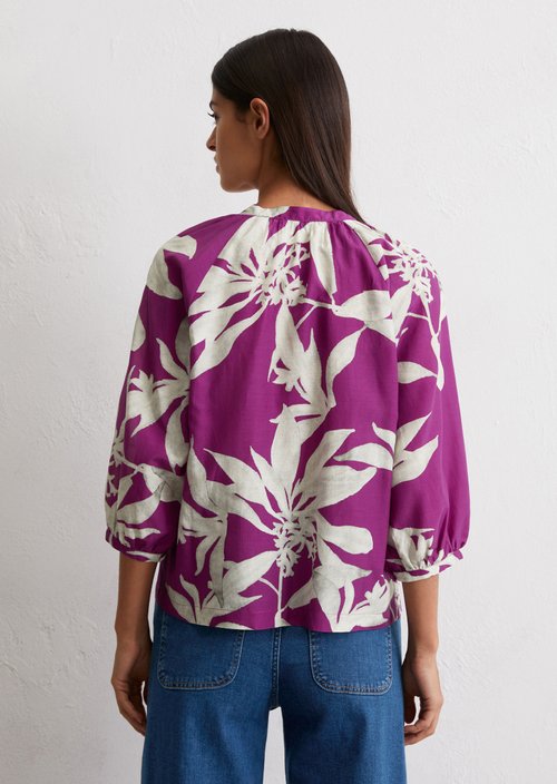 Print blouse regular — Medium Pink