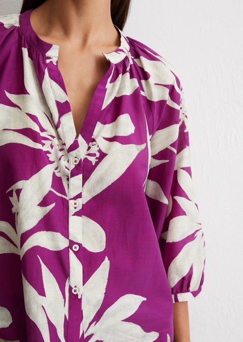 Print blouse regular — Medium Pink