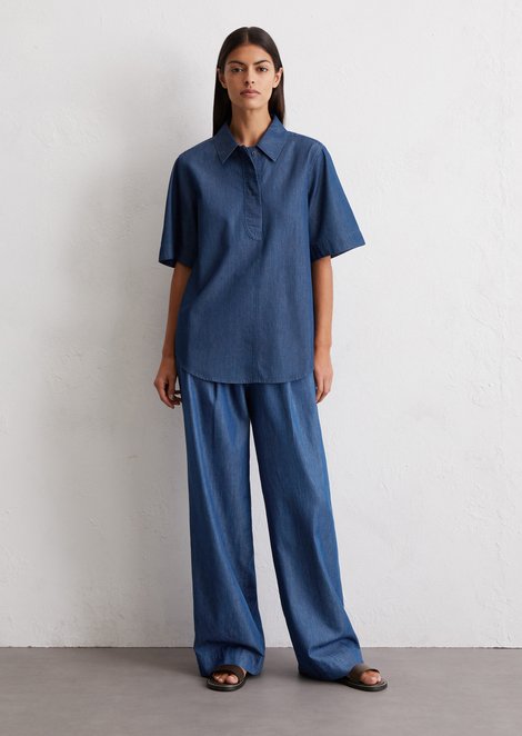 Marc O'Polo Relaxte blouse, Dames, blauw, 32, 82% Katoen, 18% Lyocell