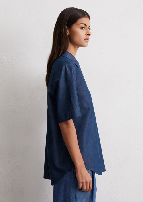 Relaxed blouse — Medium Blue