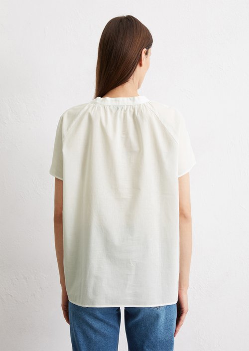 Regular blouse shirt — White Cotton