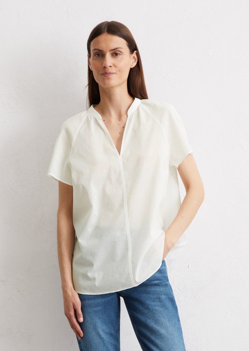 Regular blouse shirt — White Cotton