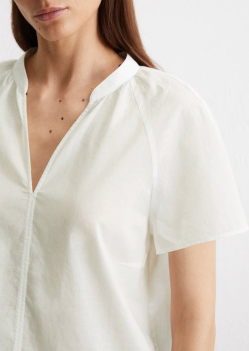 Regular blouse shirt — White Cotton
