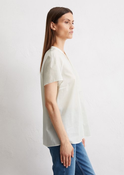 Regular blouse shirt — White Cotton
