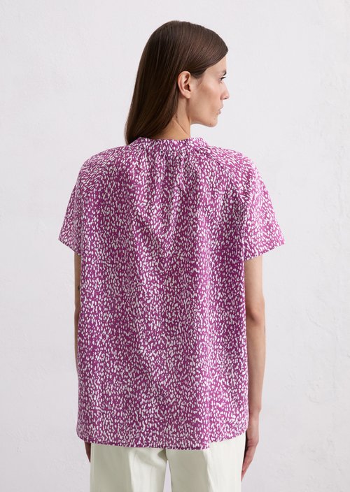 Patterned blouse shirt — Medium Pink