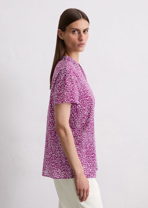 Patterned blouse shirt — Medium Pink