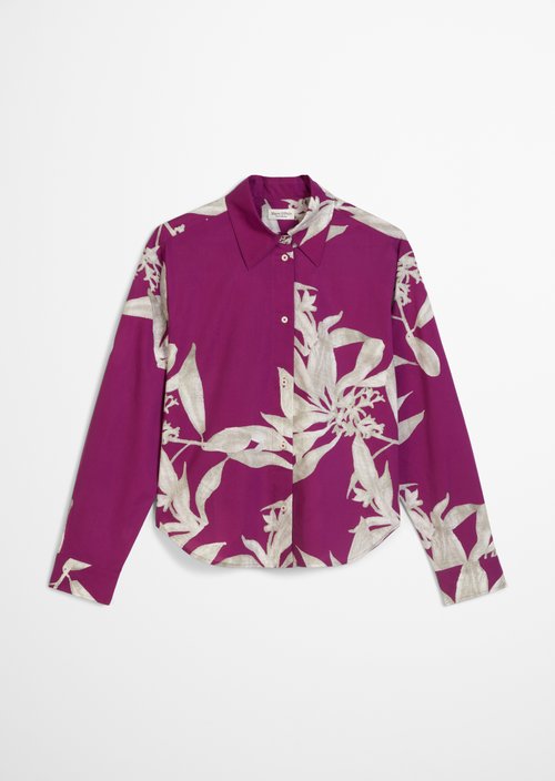 Print blouse relaxed cropped — Medium Pink