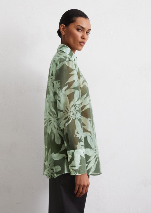 Print blouse regular — Medium Green