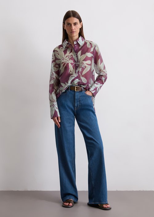 Print blouse regular — Medium Pink