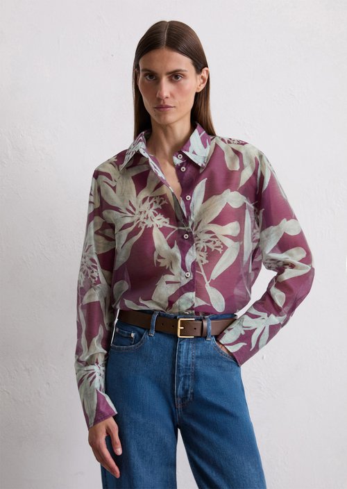 Print blouse regular — Medium Pink