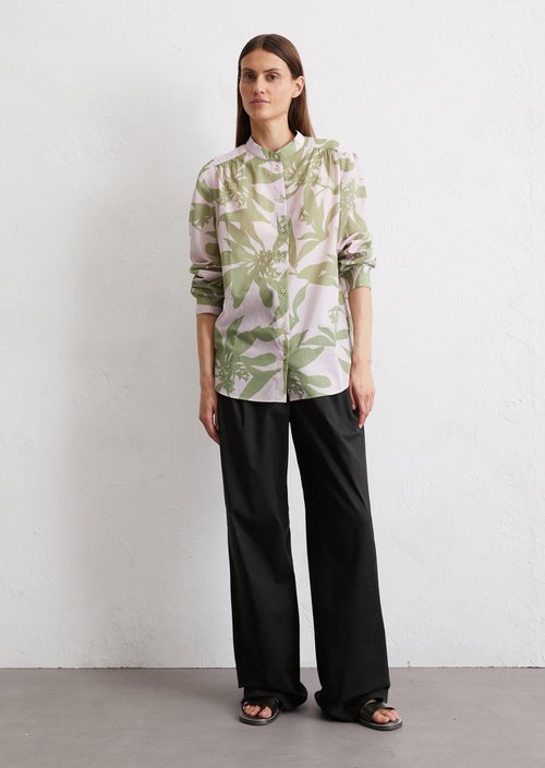 Patterned relaxed blouse — Light Pink
