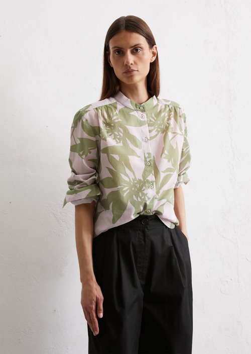 Patterned relaxed blouse — Light Pink