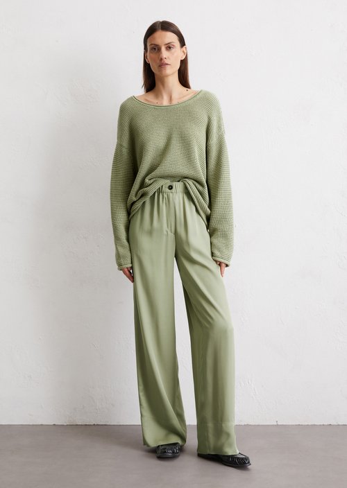 Flowing wide leg pants — Smooth Sage