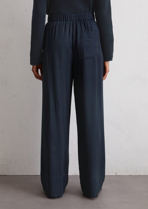 Flowing wide leg pants — Dark Navy