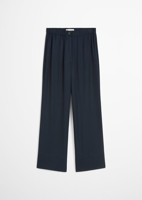 Flowing wide leg pants — Dark Navy