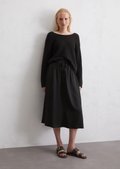 A-line skirt from LENZING™ ECOVERO™ - black | Midi-skirts | MARC O