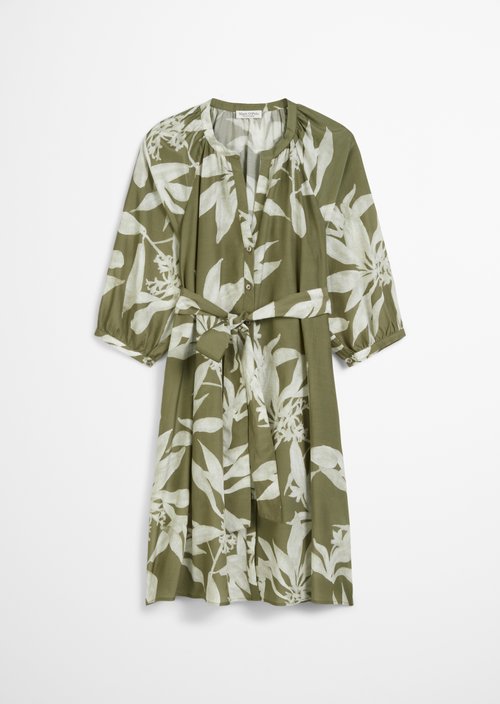 Relaxed short print dress — Medium Green