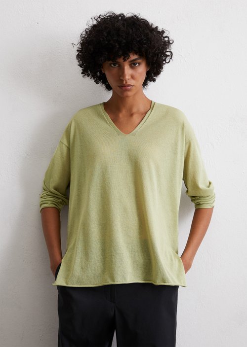 Fine knit sweater loose — Smooth Sage
