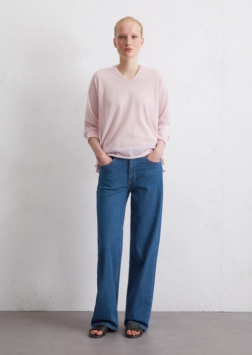 Fine knit sweater loose — Pale Lilac