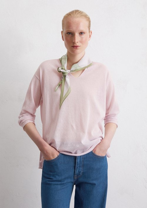 Fine knit sweater loose — Pale Lilac