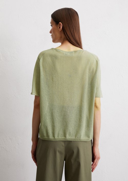 Short sleeve sweater loose — Smooth Sage