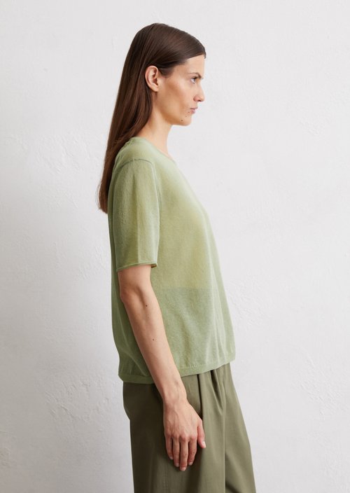 Short sleeve sweater loose — Smooth Sage