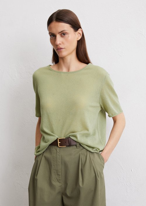 Short sleeve sweater loose — Smooth Sage