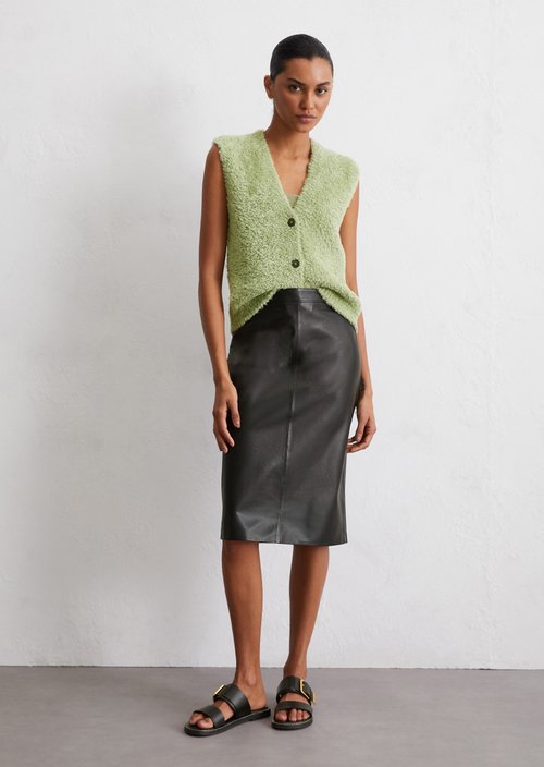 Fuzzy knit vest regular — Smooth Sage