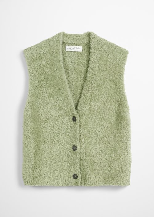 Fuzzy knit vest regular — Smooth Sage