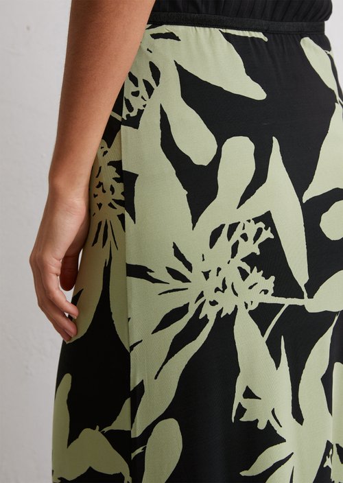 A-line jersey skirt — Black