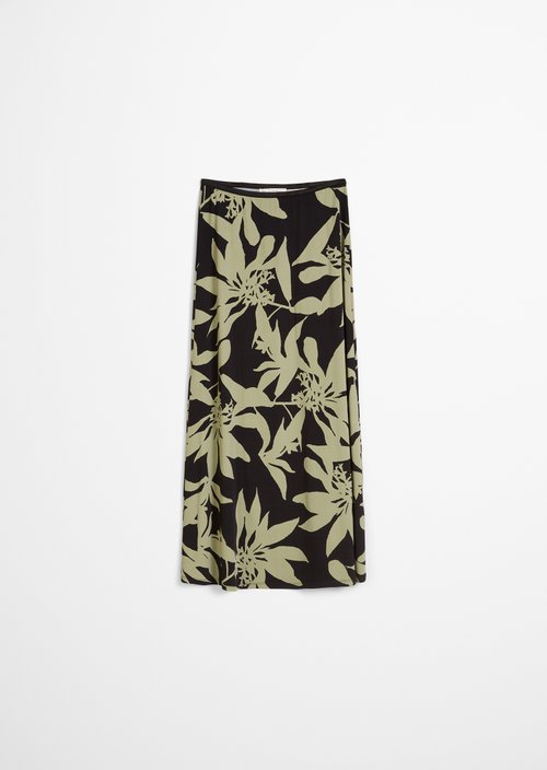 A-line jersey skirt — Black