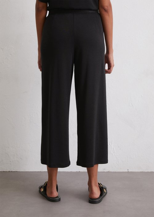Jersey pants straight — Black