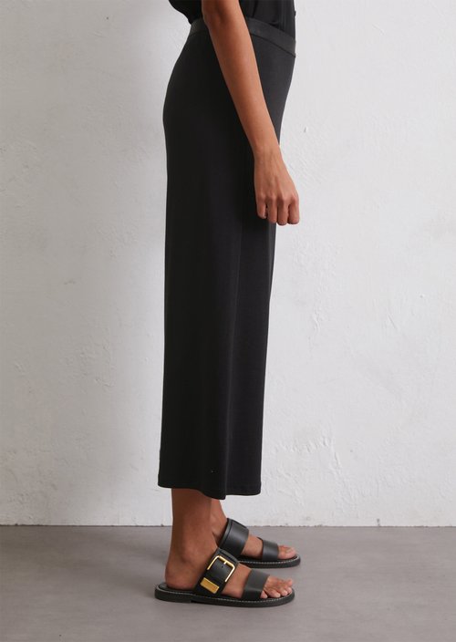 Jersey pants straight — Black