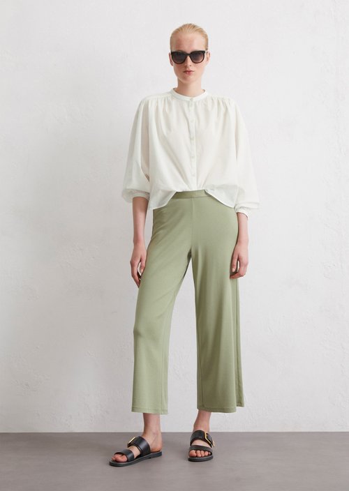 Jersey pants straight — Smooth Sage