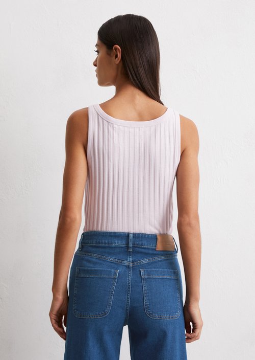 Pointelle top slim — Pale Lilac