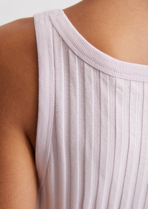 Pointelle top slim — Pale Lilac
