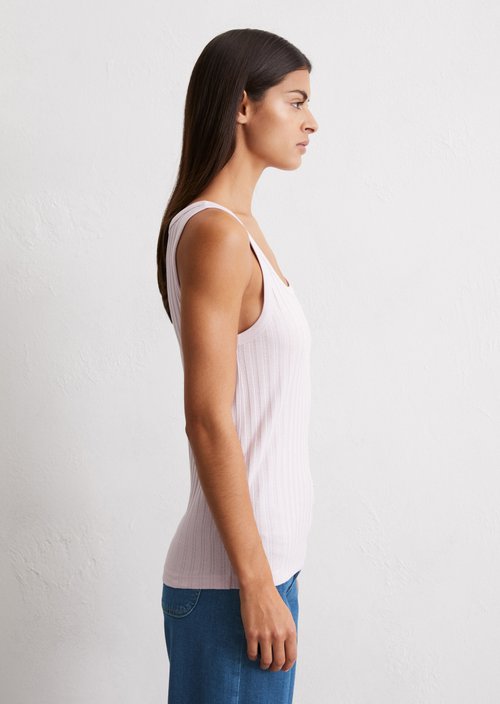 Pointelle top slim — Pale Lilac