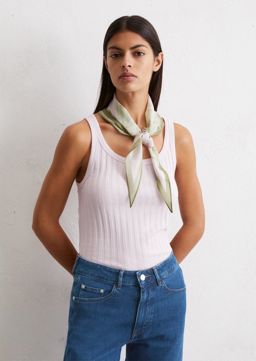 Pointelle top slim — Pale Lilac