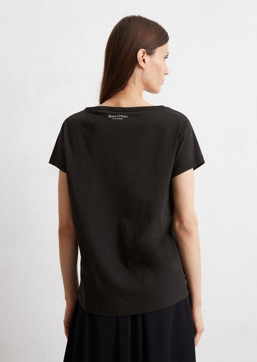 Print T-shirt regular — Black