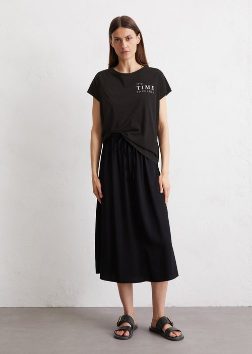 Print T-shirt regular — Black