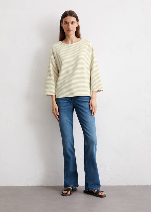 Relaxed striped T-shirt — Bright Green