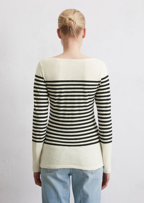 Striped longsleeve regular — Black