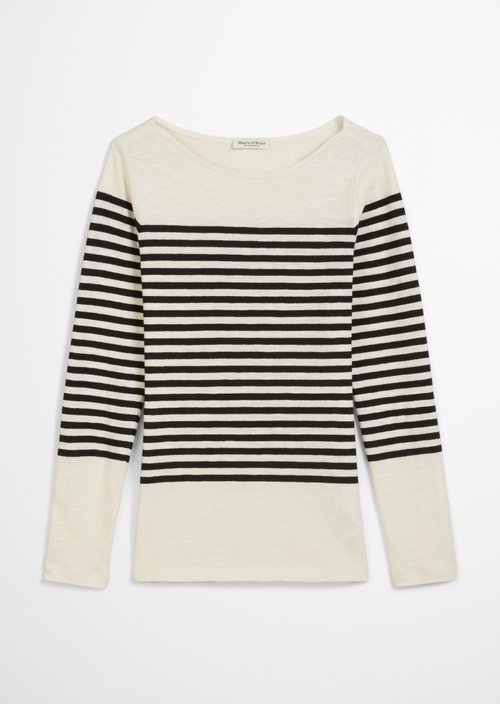 Striped longsleeve regular — Black
