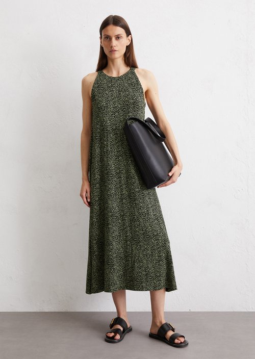 Sleeveless dress flared — Black