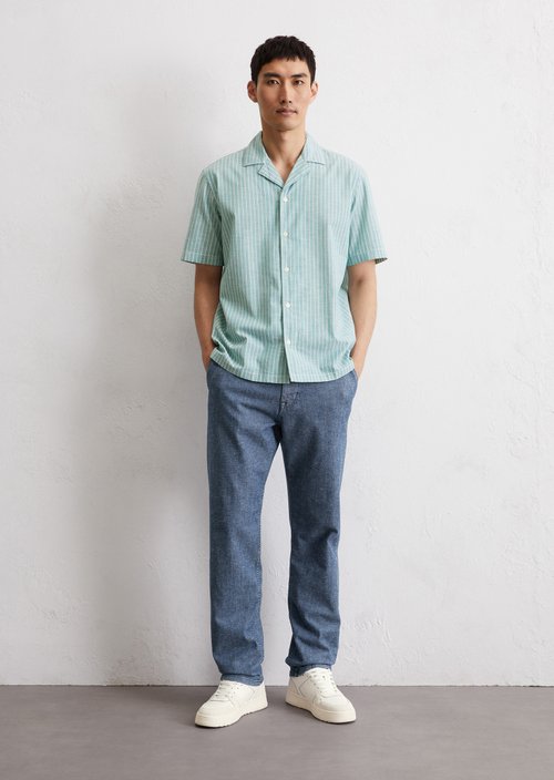 Regular short-sleeved shirt — Medium Green